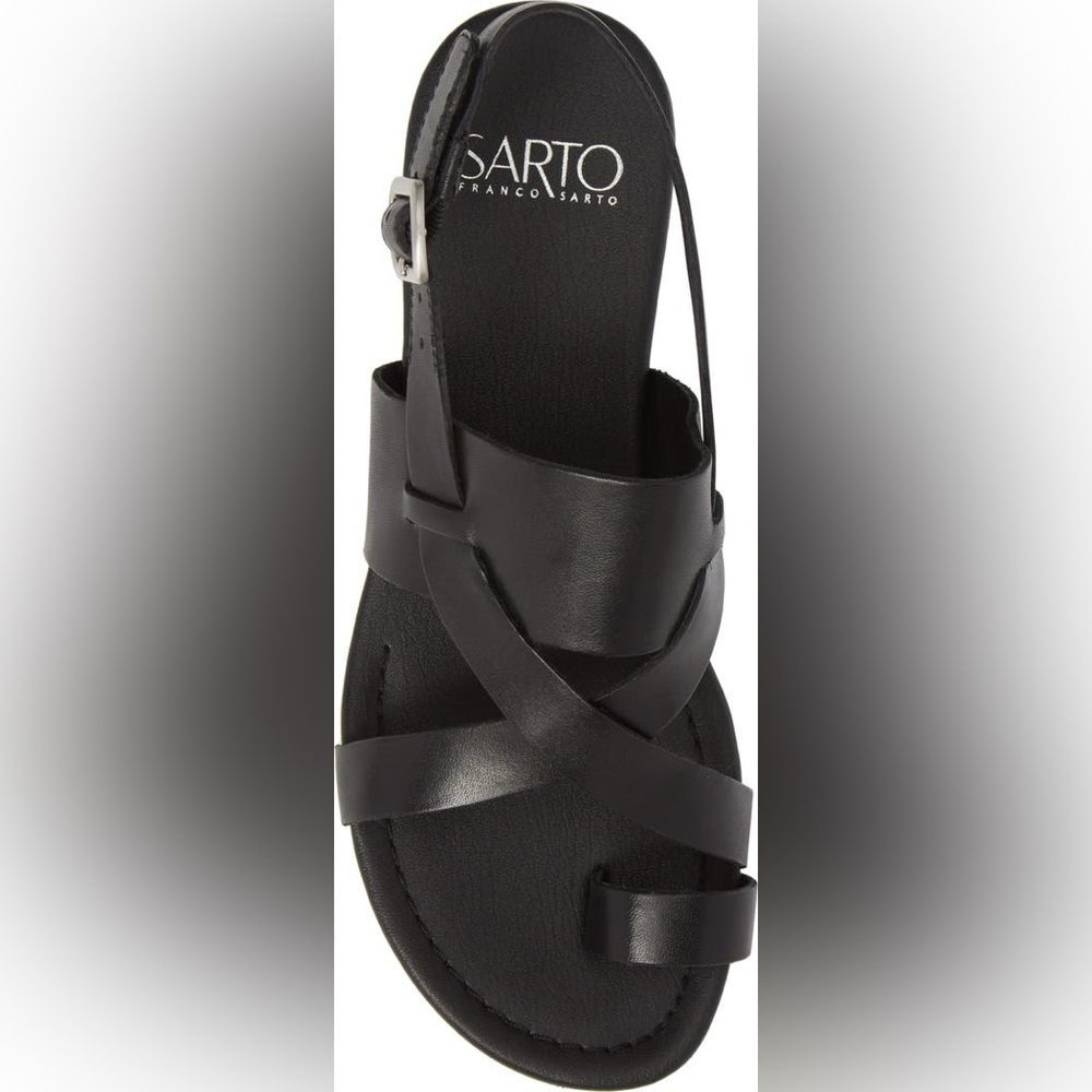 Franco Sarto Black Strappy Sandals